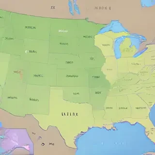 map of united states with states