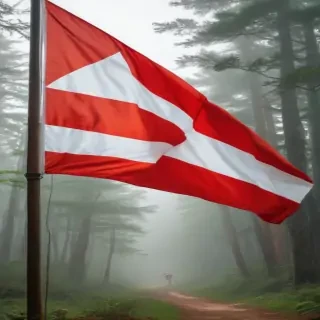red and white flag