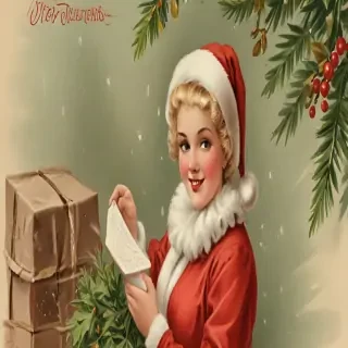 vintage merry christmas image