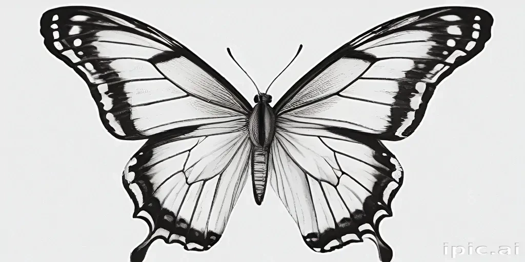 butterfly png black and white
