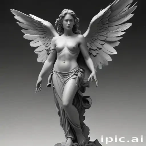 black and white angel drawings