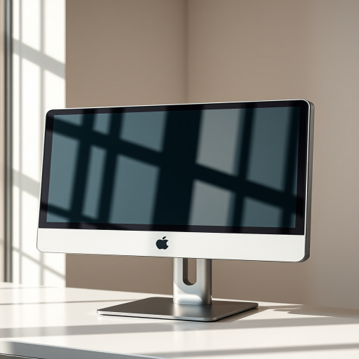 Create a high-resolution image of a sleek modern computer monitor with a thin bezel and glossy screen, captured using a DSLR camera at 50mm focal length, f/2.8 aperture, ISO 100, in soft natural light, positioned at eye level for a professional look.