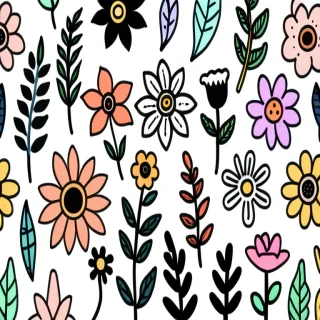 aesthetic flower doodles