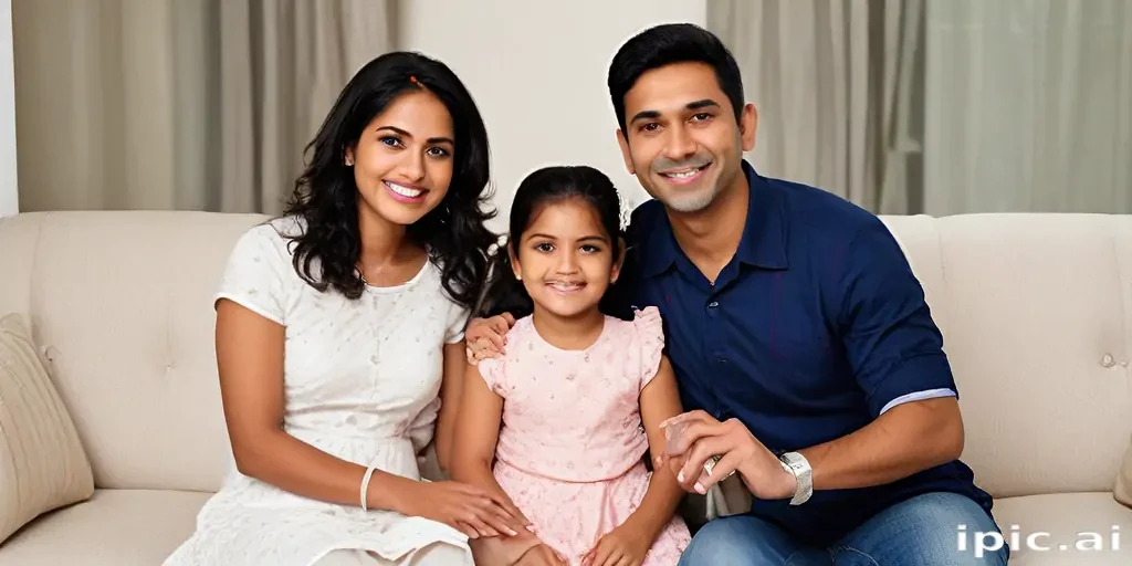 happy indian family