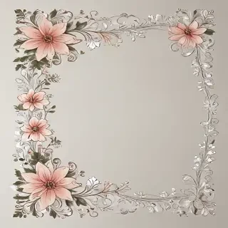 transparent floral border