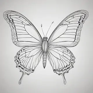 outline drawing of a butterfly