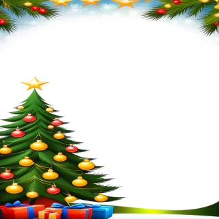 christmas background with tree