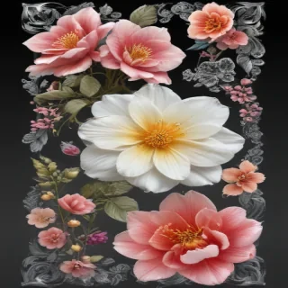 flower transparent border