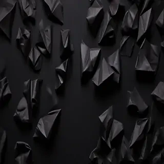 crumpled black paper