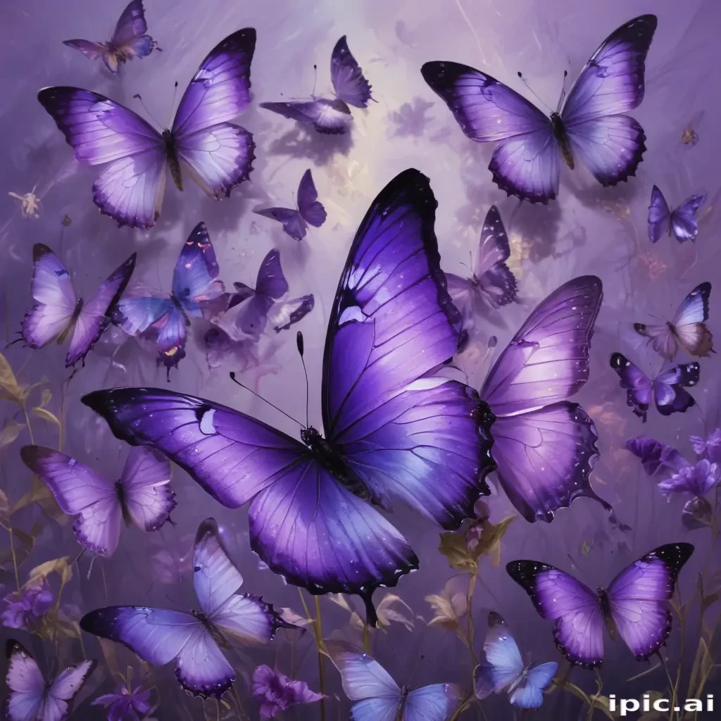 purple butterflies