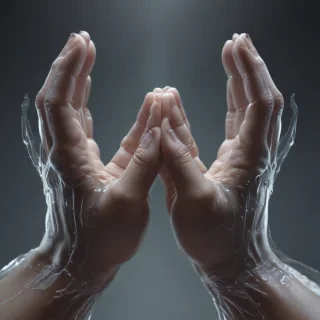 transparent prayer hands