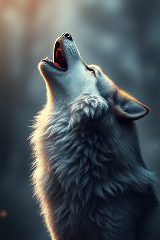 wolf howling png
