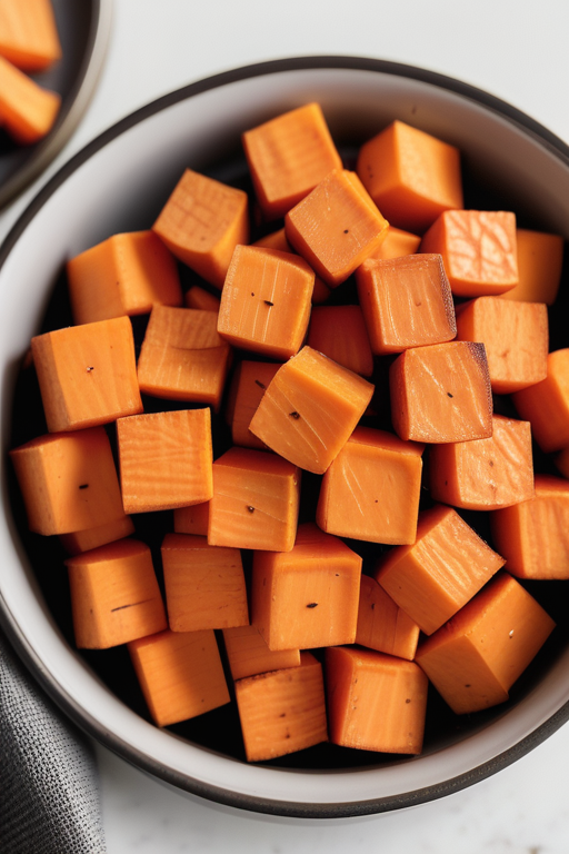 air fry sweet potato cubes