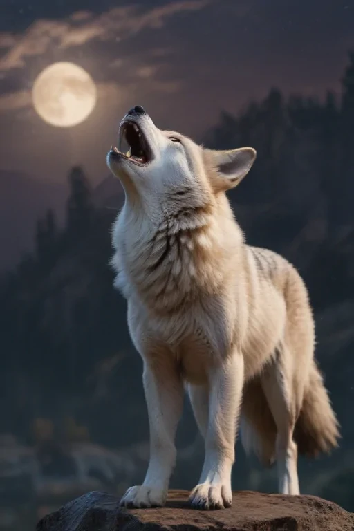 wolf howling png