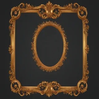 golden frame png transparent
