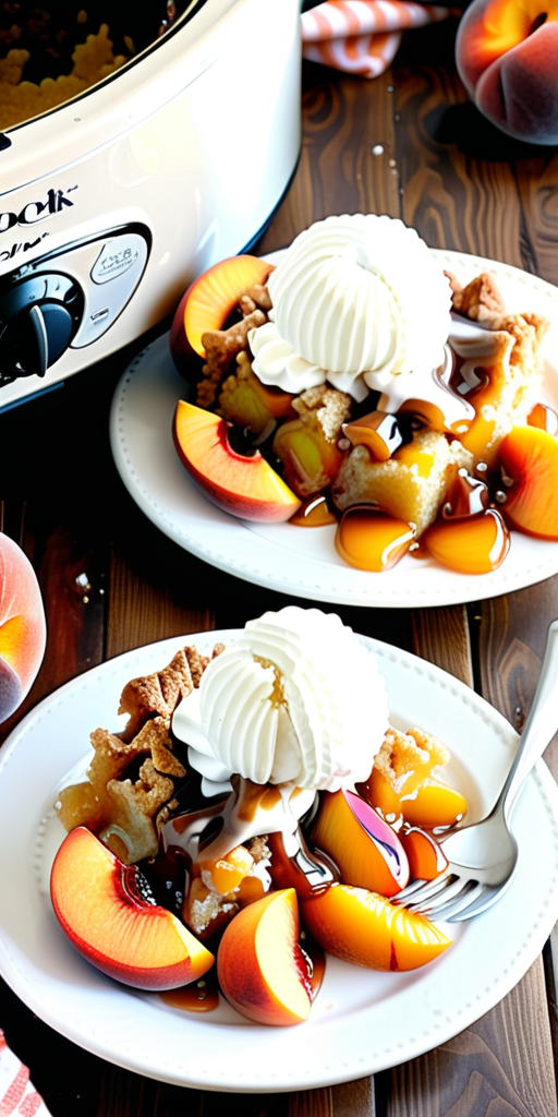crock pot peach cobbler with cake mix