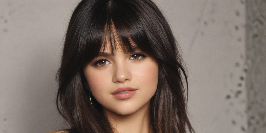 selena gomez with bangs