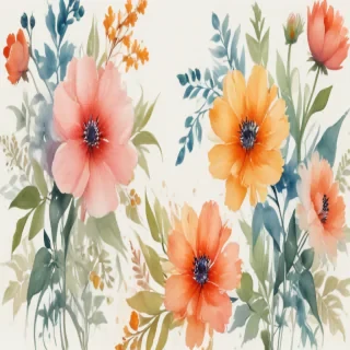 watercolor flowers clipart