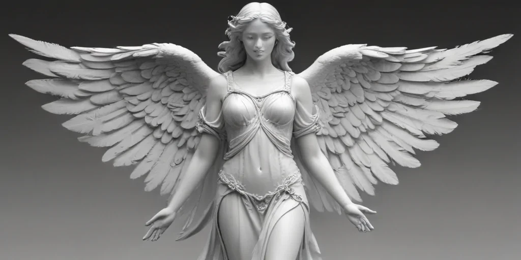 angel clip art black and white