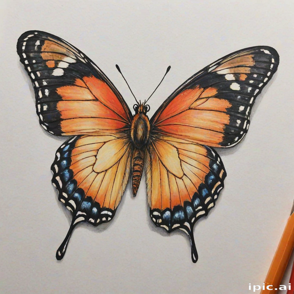 butterfly drawign
