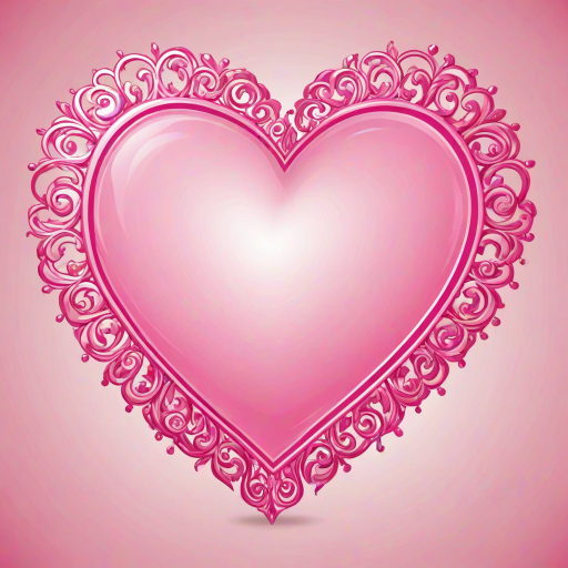 pink heart clipart