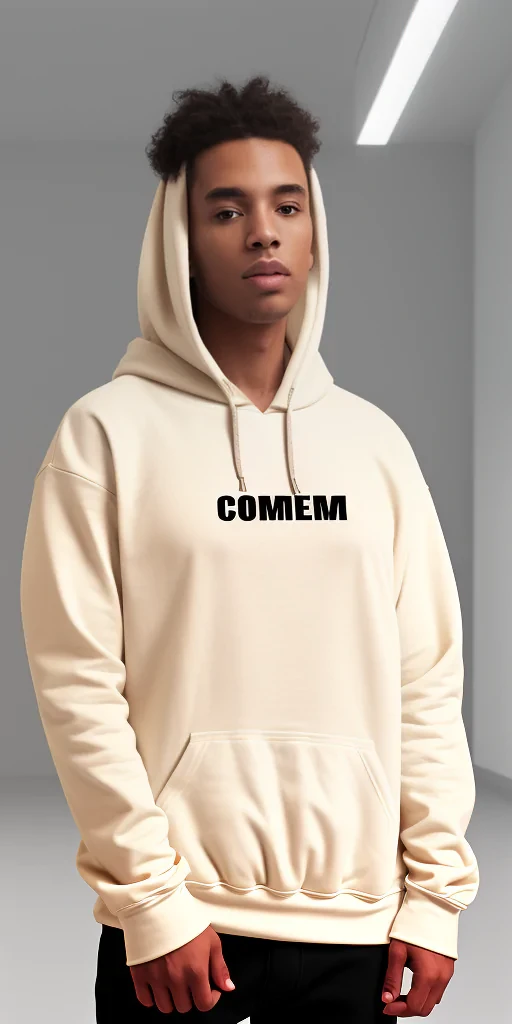 cream hoodie mockup