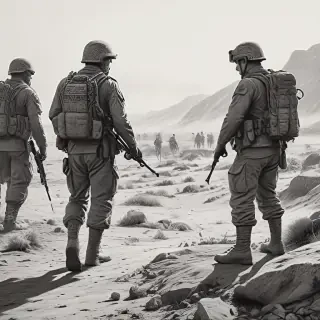 soldiers drawing