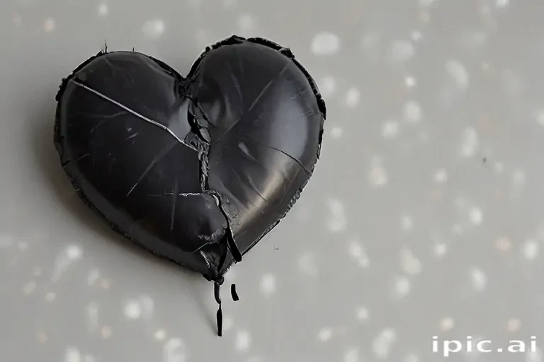 broken black heart