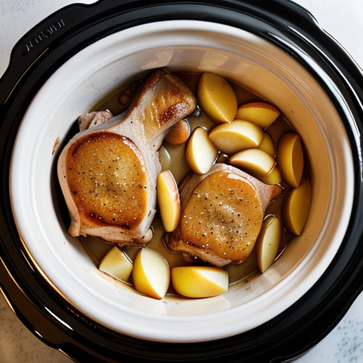 slow cooker apples and pork chops