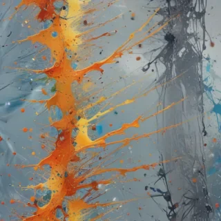 transparent paint splatter