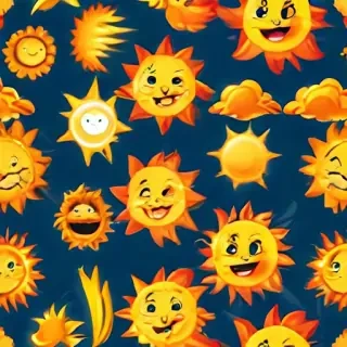 cartoon suns