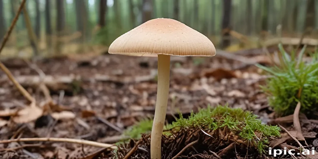 thin stemmed mushroom