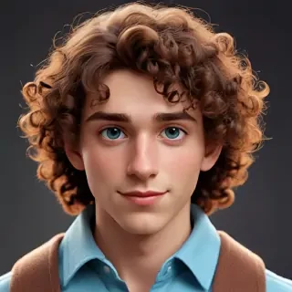popular male cartoon characters with curly hair
