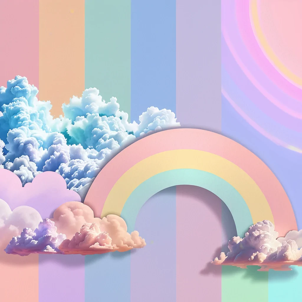 pastel rainbow aesthetic wallpaper