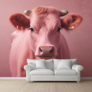 pink cow wallpaper