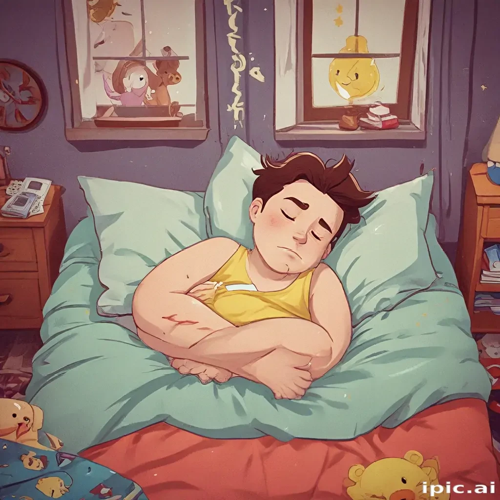sleeping in cartoons