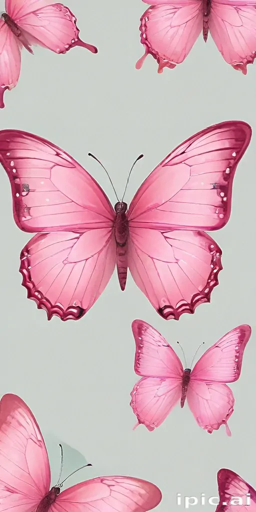 pink butterfly clipart