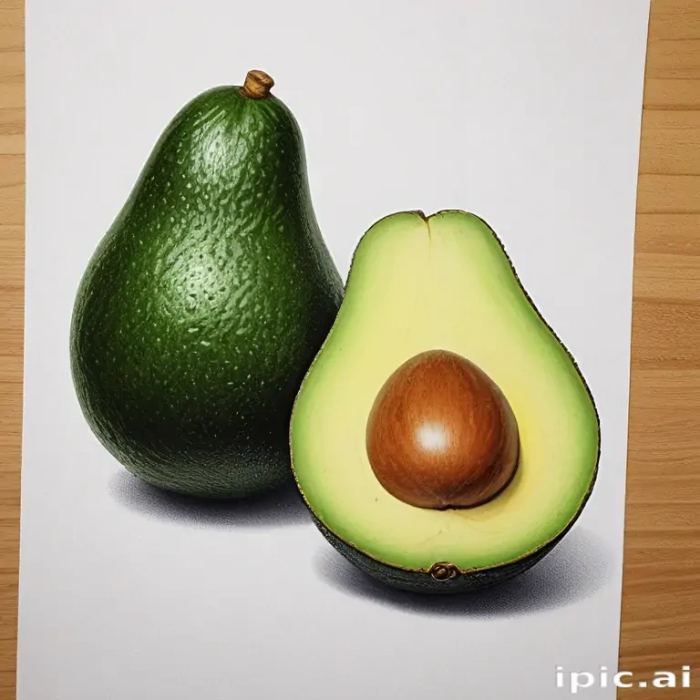 avocado drawing