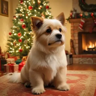 christmas dog backgrounds
