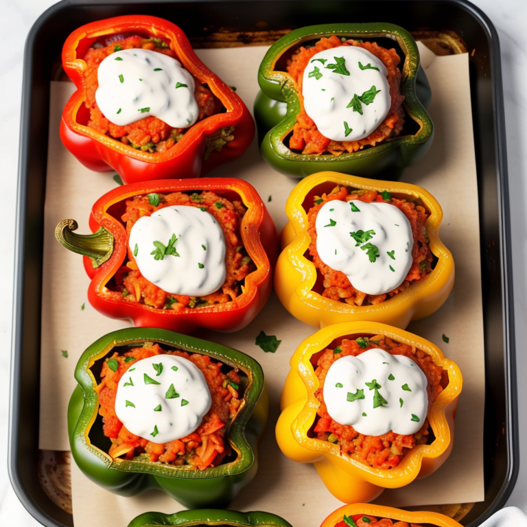stuffed peppers without tomato sauce