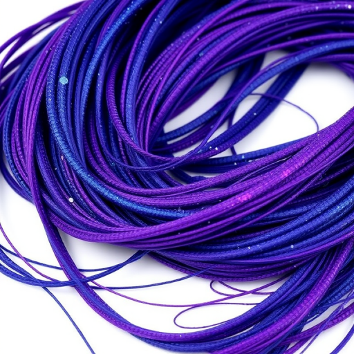 Cosmic Galaxy Strands display a mesmerizing blend of deep purple, indigo, and teal hues swirling together in a long, sleek style with subtle glitter accents throughout