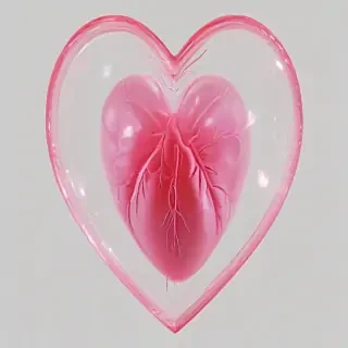 aesthetic transparent heart