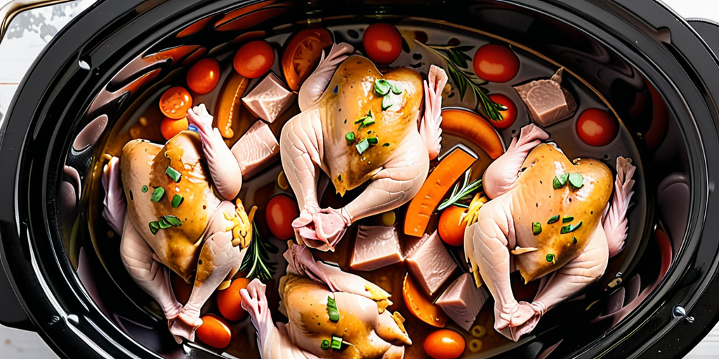 frozen chicken slow cooker how long
