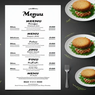 menu mockup