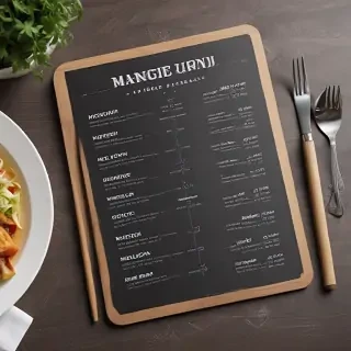 restaurant menu mockup