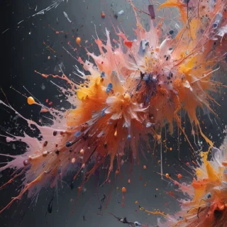 transparent paint splatter