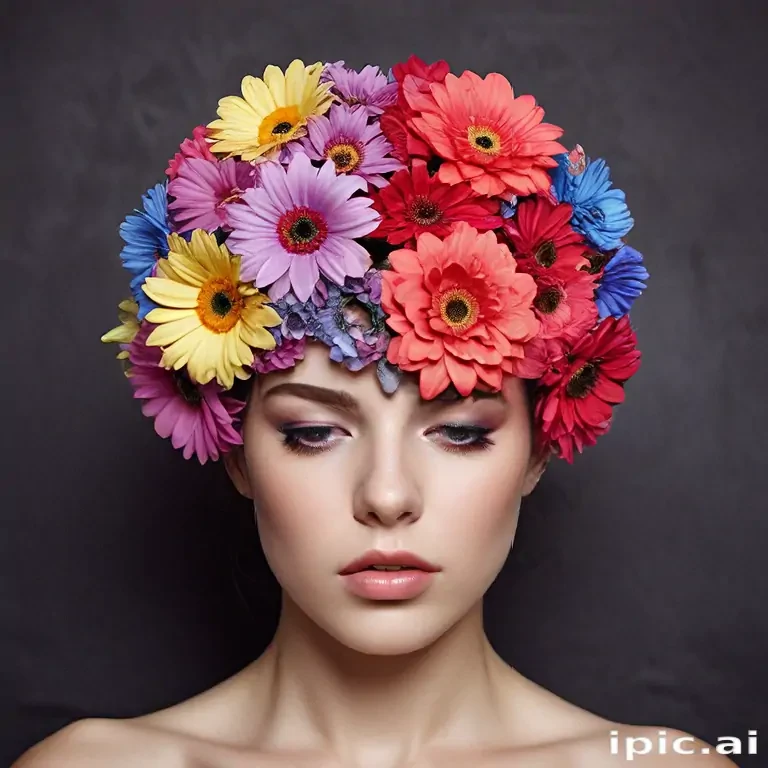 half brain half flowers