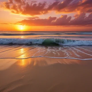 sunset on the beach backgrounds