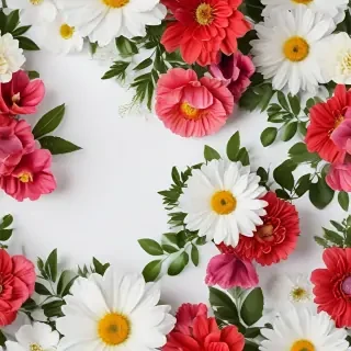 flowers with white background