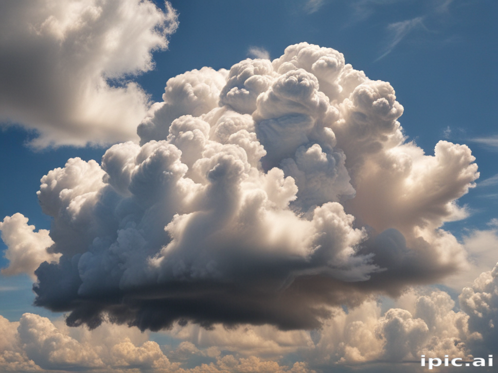 Majestic Cotton Candy Clouds Forming in a Bright Blue Sky